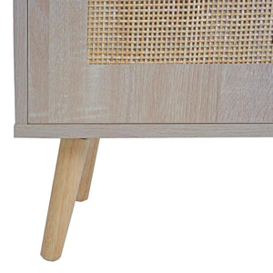 Kommode Sideboard Highboard Kubu Rattan Eiche-Optik