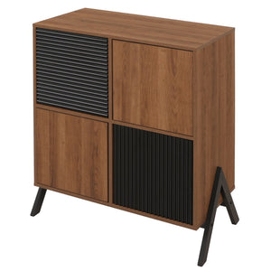 Kommode Sideboard Highboard Türen Staufächer 94x79x40cm natur