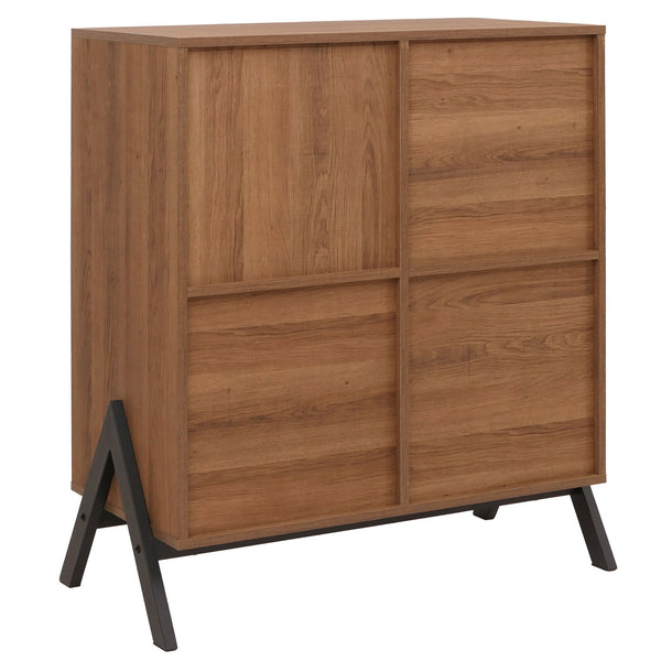 Kommode Sideboard Highboard Türen Staufächer 94x79x40cm natur
