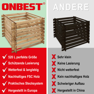 Kompost Holzkomposter nachhaltige Gartenlösung für Komposterde