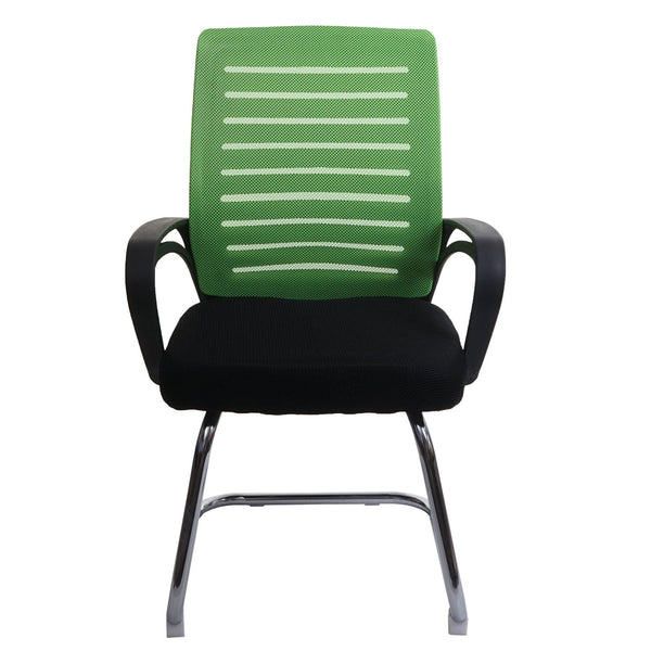 2er-Set Konferenzstühle grün. Freischwinger. 150kg. Stoff