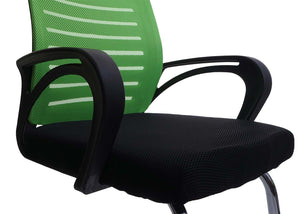 2er-Set Konferenzstühle grün. Freischwinger. 150kg. Stoff