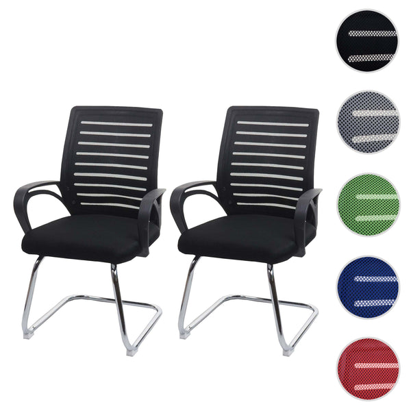 2er Set Konferenzstühle schwarz. Freischwinger. 150kg belastbar