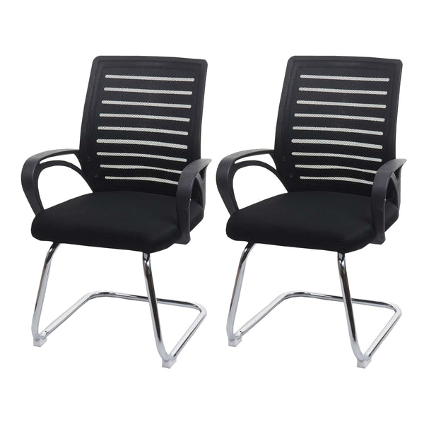 2er Set Konferenzstühle schwarz. Freischwinger. 150kg belastbar