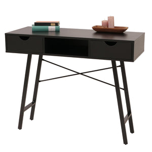 Konsolentisch Ablagentisch Beistelltisch 3D-Struktur 100x40cm schwarz