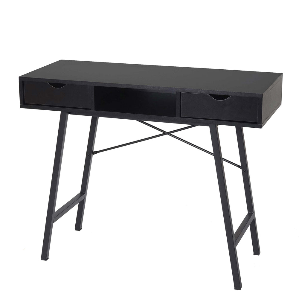 Konsolentisch Ablagentisch Beistelltisch 3D-Struktur 100x40cm schwarz