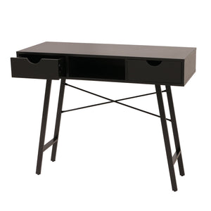 Konsolentisch Ablagentisch Beistelltisch 3D-Struktur 100x40cm schwarz