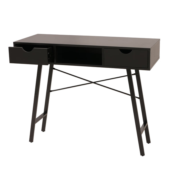 Konsolentisch Ablagentisch Beistelltisch 3D-Struktur 100x40cm schwarz