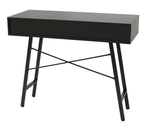 Konsolentisch Ablagentisch Beistelltisch 3D-Struktur 100x40cm schwarz
