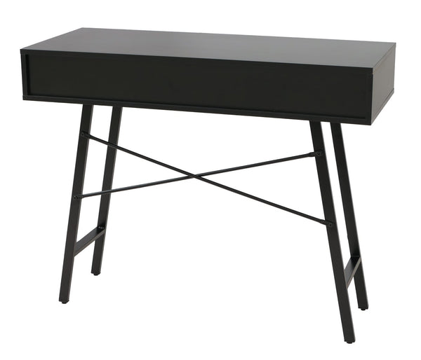 Konsolentisch Ablagentisch Beistelltisch 3D-Struktur 100x40cm schwarz