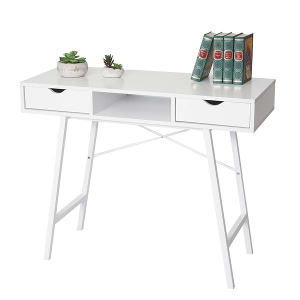 Konsolentisch Ablagentisch Beistelltisch 3D-Struktur 100x40cm weiss