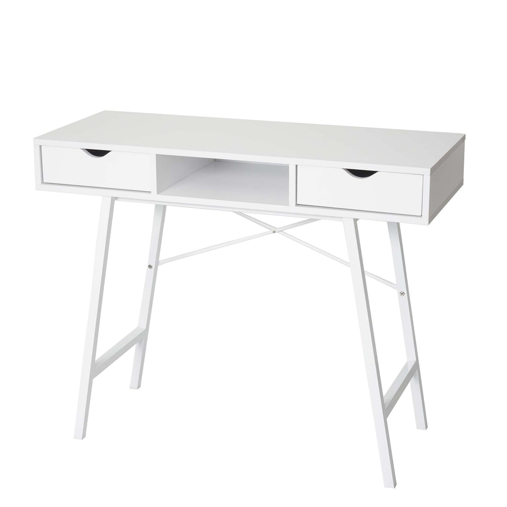 Konsolentisch Ablagentisch Beistelltisch 3D-Struktur 100x40cm weiss