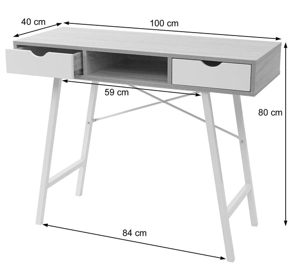 Konsolentisch Ablagentisch Beistelltisch 3D-Struktur 100x40cm weiss