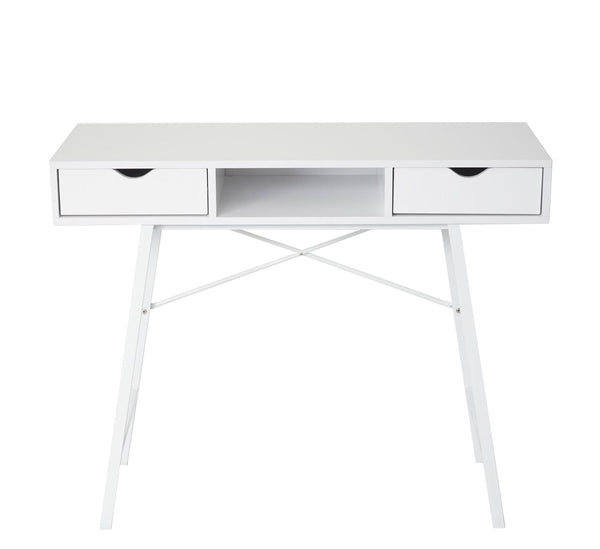 Konsolentisch Ablagentisch Beistelltisch 3D-Struktur 100x40cm weiss