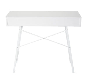 Konsolentisch Ablagentisch Beistelltisch 3D-Struktur 100x40cm weiss