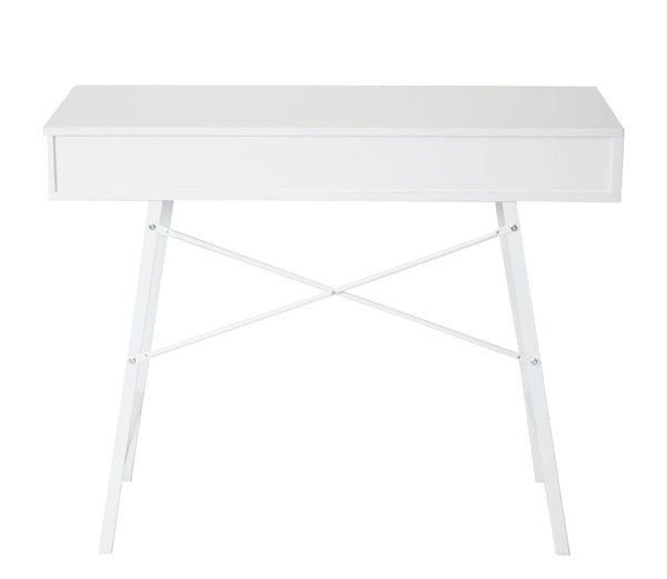 Konsolentisch Ablagentisch Beistelltisch 3D-Struktur 100x40cm weiss