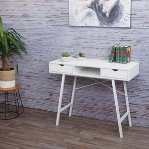 Konsolentisch Ablagentisch Beistelltisch 3D-Struktur 100x40cm weiss