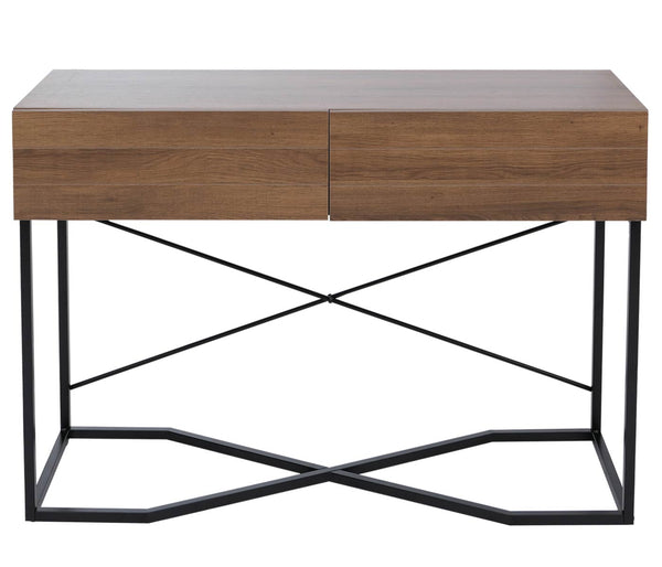 Konsolentisch Beistelltisch Ablagetisch Schublade Industrial 81x120x40cm braun