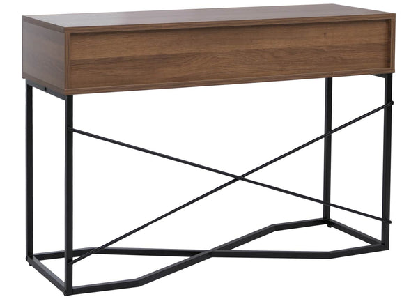 Konsolentisch Beistelltisch Ablagetisch Schublade Industrial 81x120x40cm braun