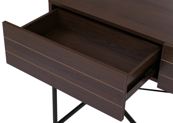 Konsolentisch Beistelltisch Ablagetisch Schublade Industrial 81x120x40cm Walnuss-Optik