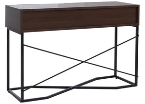 Konsolentisch Beistelltisch Ablagetisch Schublade Industrial 81x120x40cm Walnuss-Optik