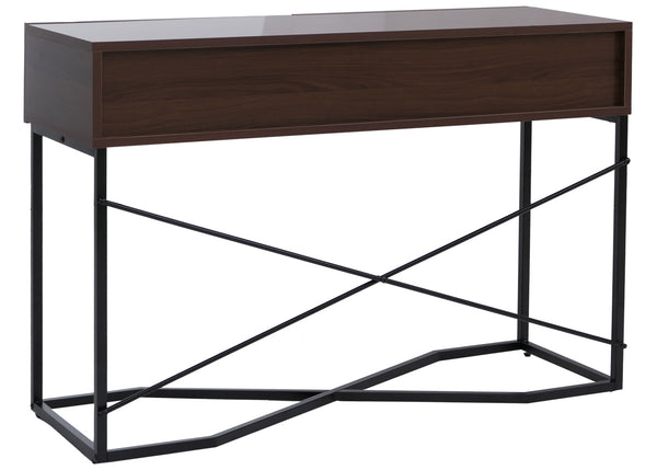 Konsolentisch Beistelltisch Ablagetisch Schublade Industrial 81x120x40cm Walnuss-Optik