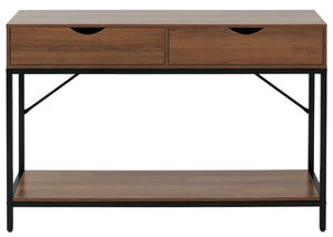 Konsolentisch Beistelltisch Ablagetisch Schubladen Industrial 76x109x30cm braun