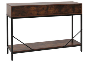 Konsolentisch Beistelltisch Ablagetisch Schubladen Industrial 76x109x30cm rotbraun
