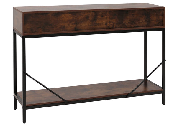 Konsolentisch Beistelltisch Ablagetisch Schubladen Industrial 76x109x30cm rotbraun