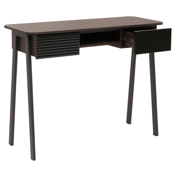 Konsolentisch Flur Beistelltisch Ablage Schublade 88x110x40cm Walnuss-Optik