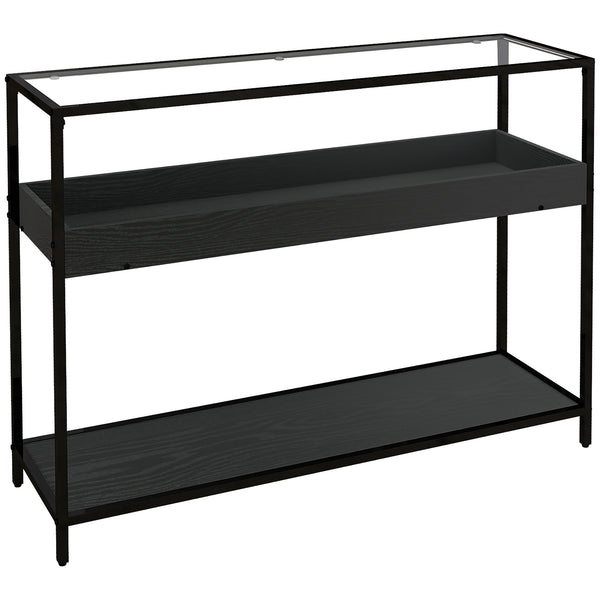 Konsolentisch Flurtisch Regal 100x30x78cm Schwarz