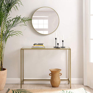 Konsolentisch Glas Metallrahmen Gold