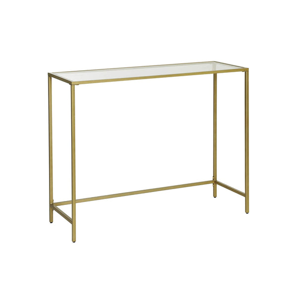 Konsolentisch Glas Metallrahmen Gold