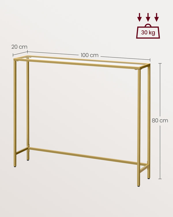 Konsolentisch Glastisch Gold-Transparent