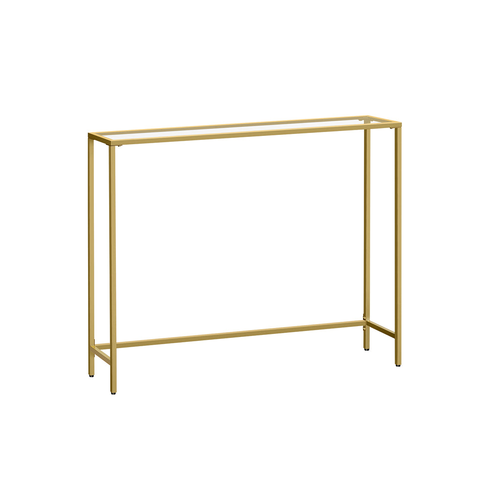Konsolentisch Glastisch Gold-Transparent