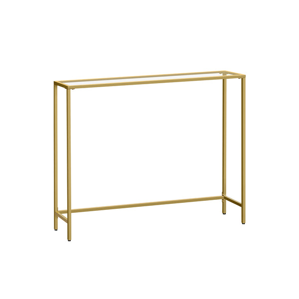 Konsolentisch Glastisch Gold-Transparent