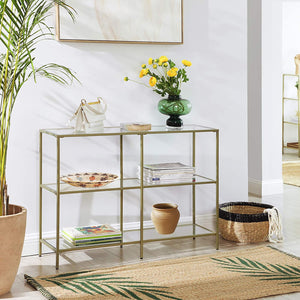 Konsolentisch mit Glas Gold