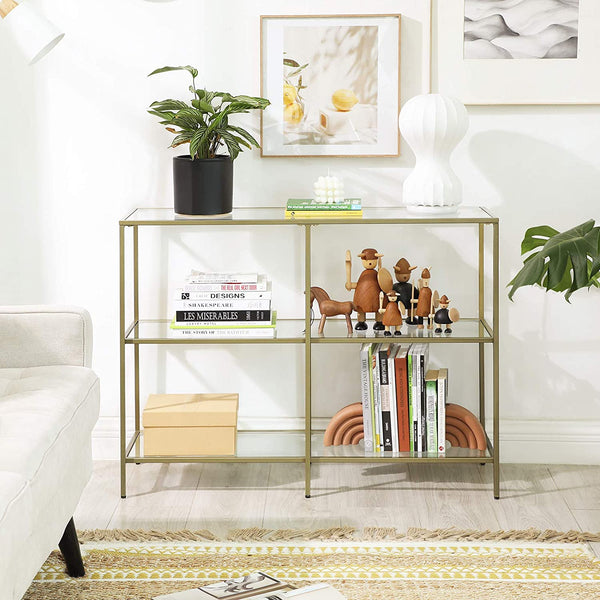 Konsolentisch mit Glas Gold