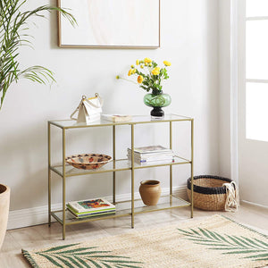 Konsolentisch mit Glas Gold