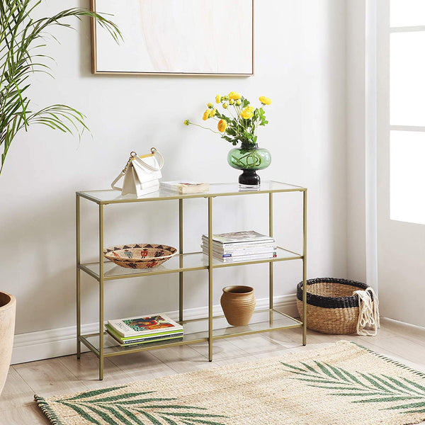 Konsolentisch mit Glas Gold