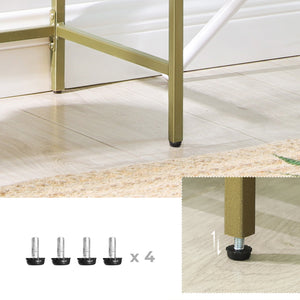 Konsolentisch mit Glas Gold