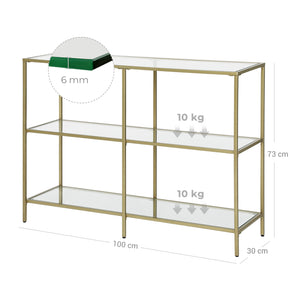 Konsolentisch mit Glas Gold