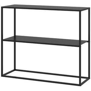 Konsolentisch Regal Beistelltisch mit Kippschutz 90x30x75cm Schwarz