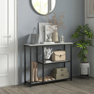 Konsolentisch Regal mit Kippschutz 100x30x80cm Weiss
