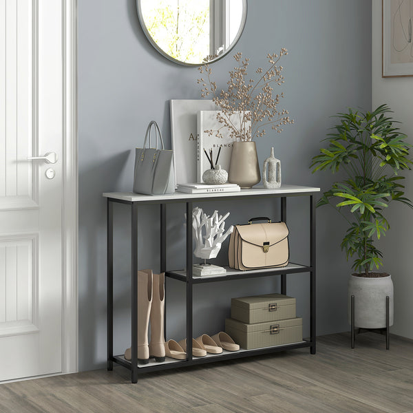 Konsolentisch Regal mit Kippschutz 100x30x80cm Weiss