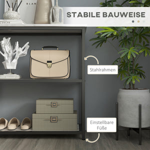 Konsolentisch Regal mit Kippschutz 100x30x80cm Weiss