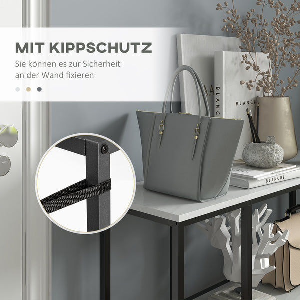 Konsolentisch Regal mit Kippschutz 100x30x80cm Weiss