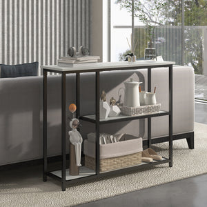 Konsolentisch Regal mit Kippschutz 100x30x80cm Weiss