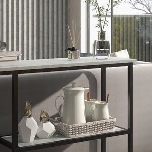 Konsolentisch Regal mit Kippschutz 100x30x80cm Weiss