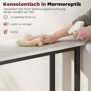 Konsolentisch Flurtisch schmal für kleine Räume schwarz